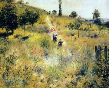  Path Oil Painting - path through the high grass Pierre Auguste Renoir scenery